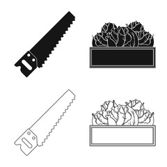 Isolated object of farm and agriculture icon. Collection of farm and plant vector icon for stock.