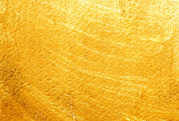 Golden painted background. Gold paper texture
