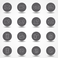 Message and speech bubble Vector Line Icons. Thin line vector icons for website design and development, app development