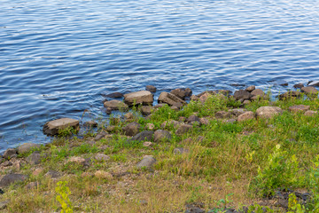 Stones on the river bank