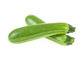 Fresh zucchini isolated on a white background