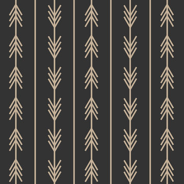 Fototapeta Trendy arrow pattern for layout and background. Black and white arrows with modern scandinavian style. Designed for web and prints.