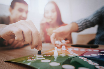 Young Smiling People Have Fun on Party at Home.