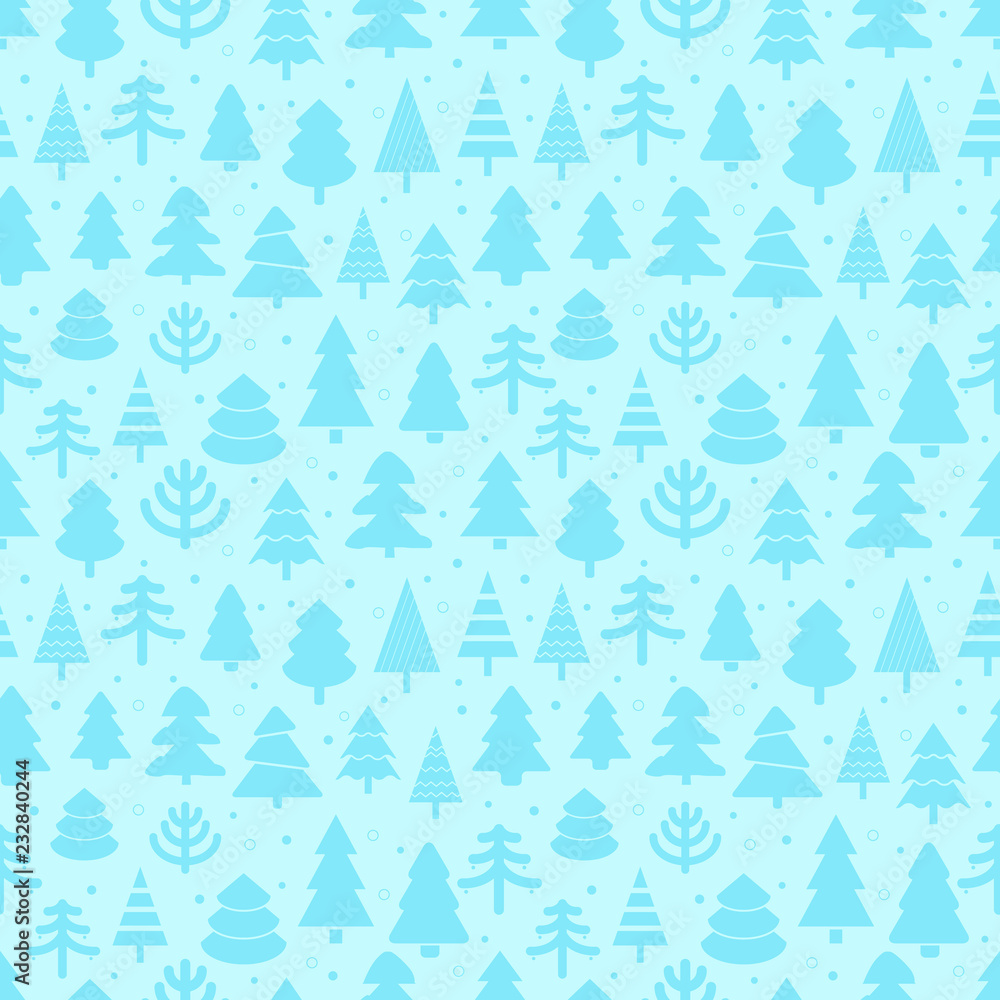 Poster Abstract pine trees seamless pattern