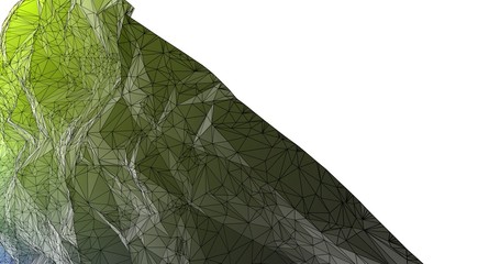 Polygonal surface 3d illustration