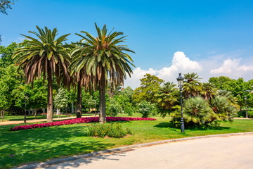 Ciutadella park landscape, Barcelona, Spain