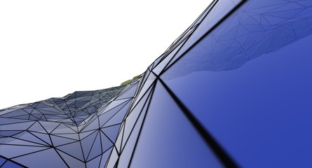 Polygonal surface 3d illustration