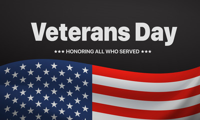 Veterans day. Honoring all who served. Vector illustration