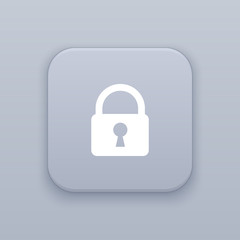 Lock, padlock button, best vector