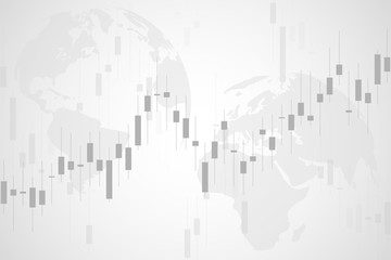 Business candle stick graph chart of stock market investment trading. Trend of graph. Vector illustration