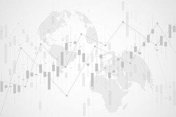 Business candle stick graph chart of stock market investment trading. Trend of graph. Vector illustration
