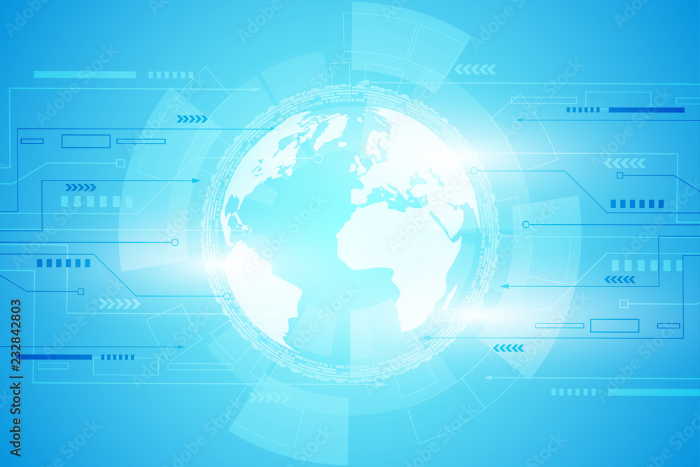 Poster technology concept. internet connection, abstract technology graphic design..the concept of global n
