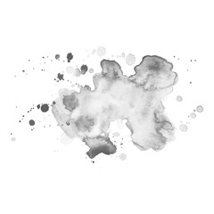 Abstract watercolor grayscale background. Vector illustration. Grunge texture for cards and flyers design. A model for the creation of digital brushes