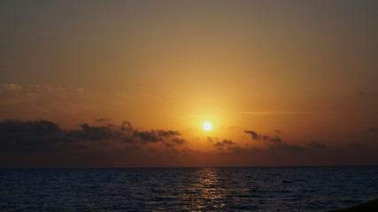 sunset over sea