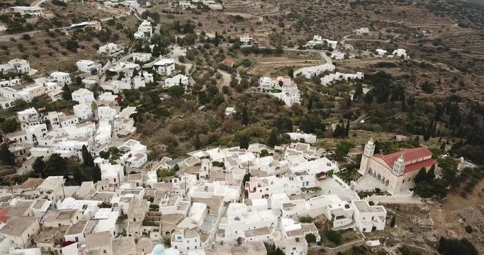Lefkes village in the mountain of Paris island, in greece