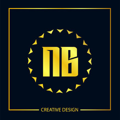 Initial Letter NB Logo Template Design