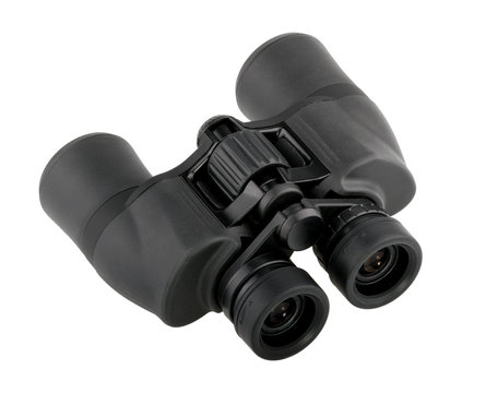 Binoculars isolated on white background without shadow