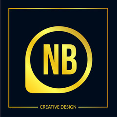 Initial Letter NB Logo Template Design