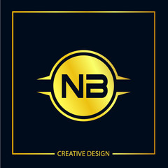 Initial Letter NB Logo Template Design