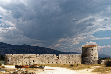 albania butrint triangular castle