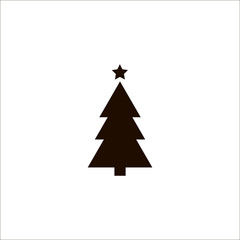 Obraz premium christmas tree icon. flat design