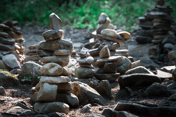 Stone piles