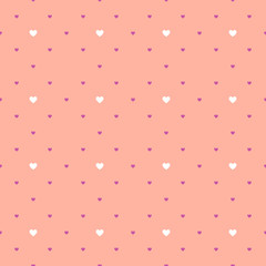 Simple seamless pattern with hearts