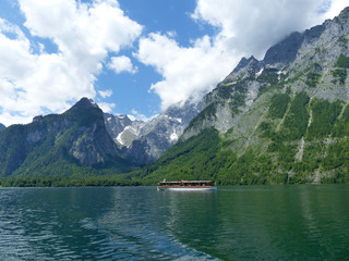 Boat tour on lake Königssee