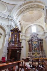 Obraz premium Basilica of Santa Maria, Castel di Sangro, Abruzzo, Italy. October 13, 2017