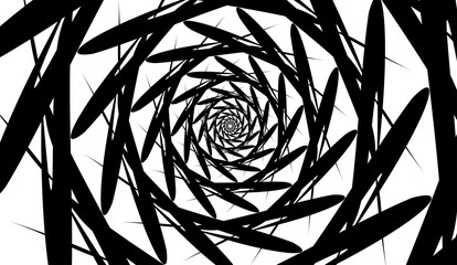 Vector spiral on white background. Hypnosis effect, abstract pattern