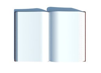 Basic Open Book witth white blank pages