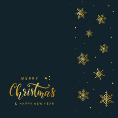 Fototapeta na wymiar Merry Christmas and Happy New year greeting card design
