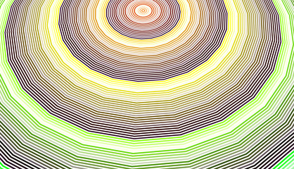 top view of colorful shades emerging from top of image