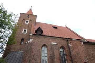 Fototapeta premium Brick church in Krakow, Poland