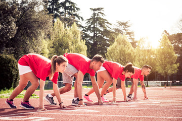 Athletes training