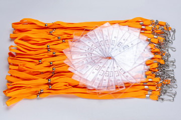 Orange ribbon for badges