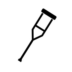 Crutches icon, logo on white background