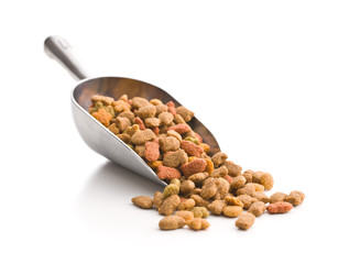Dry pet food.