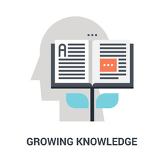 growing knowledge icon concept