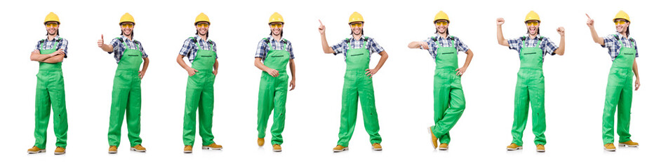 Industrial worker isolated on the white background