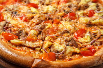 Sliced Pizza Close Up
