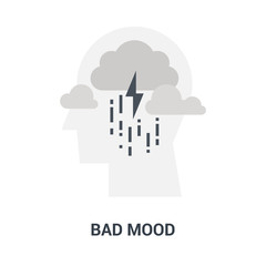 bad mood icon concept