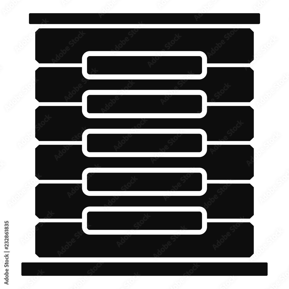 Poster Server rack icon. Simple illustration of server rack vector icon for web design isolated on white background