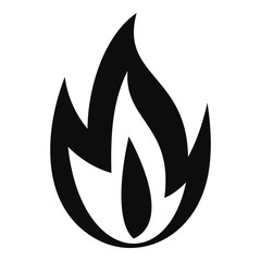 Burning fire icon. Simple illustration of burning fire vector icon for web design isolated on white background