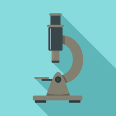 Modern microscope icon. Flat illustration of modern microscope vector icon for web design