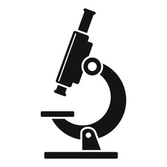 Biology microscope icon. Simple illustration of biology microscope vector icon for web design isolated on white background