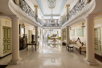 luxury lobby interior - obrazy, fototapety, plakaty