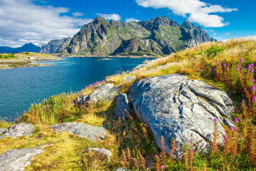 Lofoten islands in Norway, Europe.