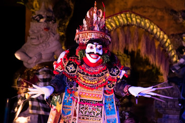 UBUD, BALI, INDONESIA - APRIL, 19: Legong traditional Balinese dance in Ubud, Bali, Indonesia on April, 19, 2018