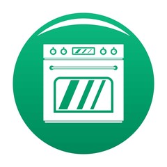 Big gas oven icon. Simple illustration of big gas oven vector icon for any design green